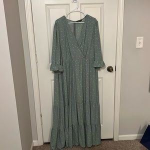 Green Heart Maxi Dress, 4XL